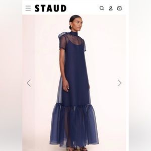 Staud CALLUNA DRESS NAVY XS